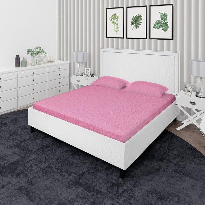 Fabrilore 300 TC Fitted Bedsheet - Melange Pink