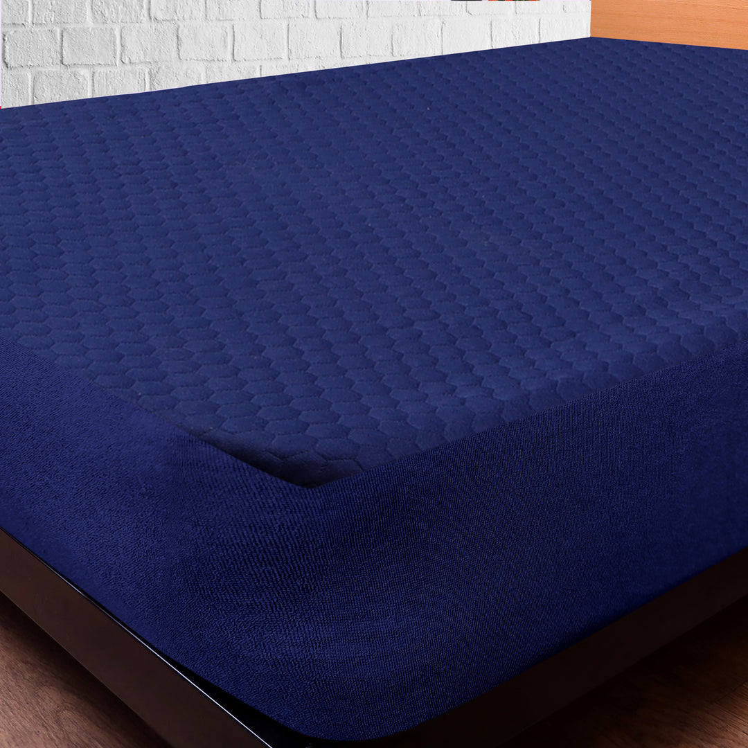 Fabrilore Quilted Mattress Protector - Blue