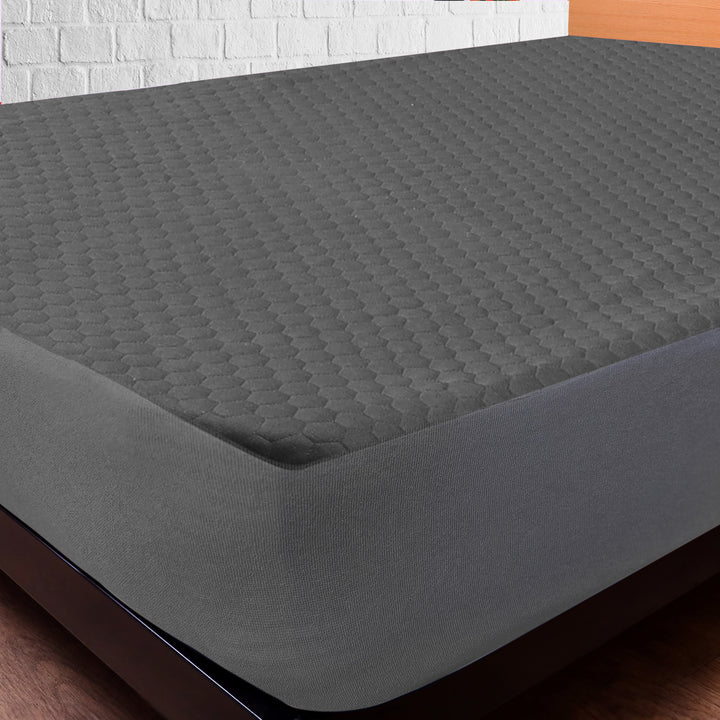 Fabrilore Quilted Mattress Protector - Charcoal