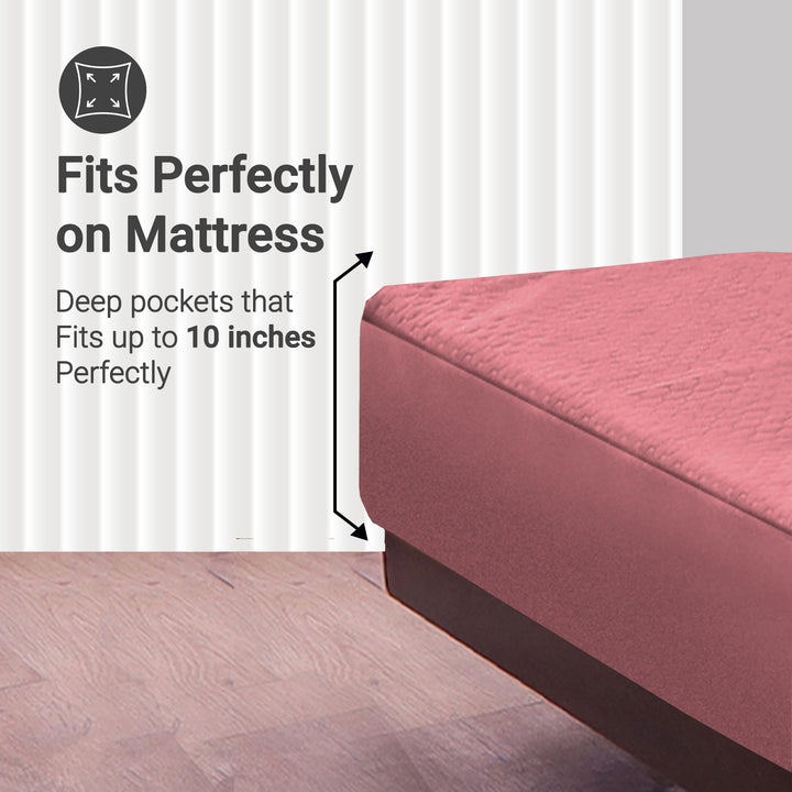 Fabrilore Quilted Mattress Protector - Pink